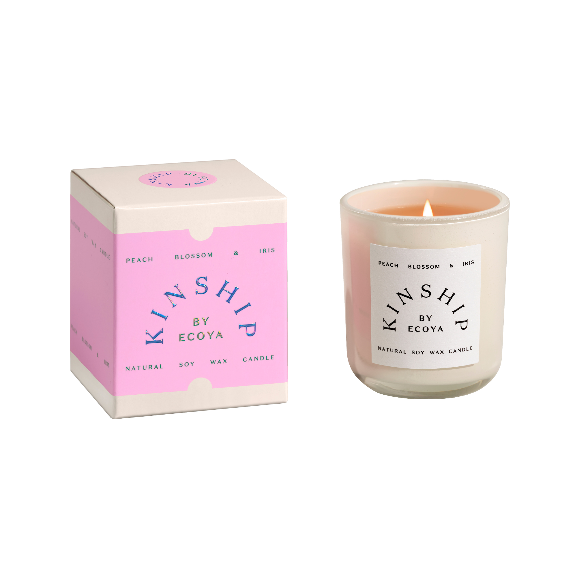 Ecoya Kinship - Peach Blossom & Iris Mini Candle 75g